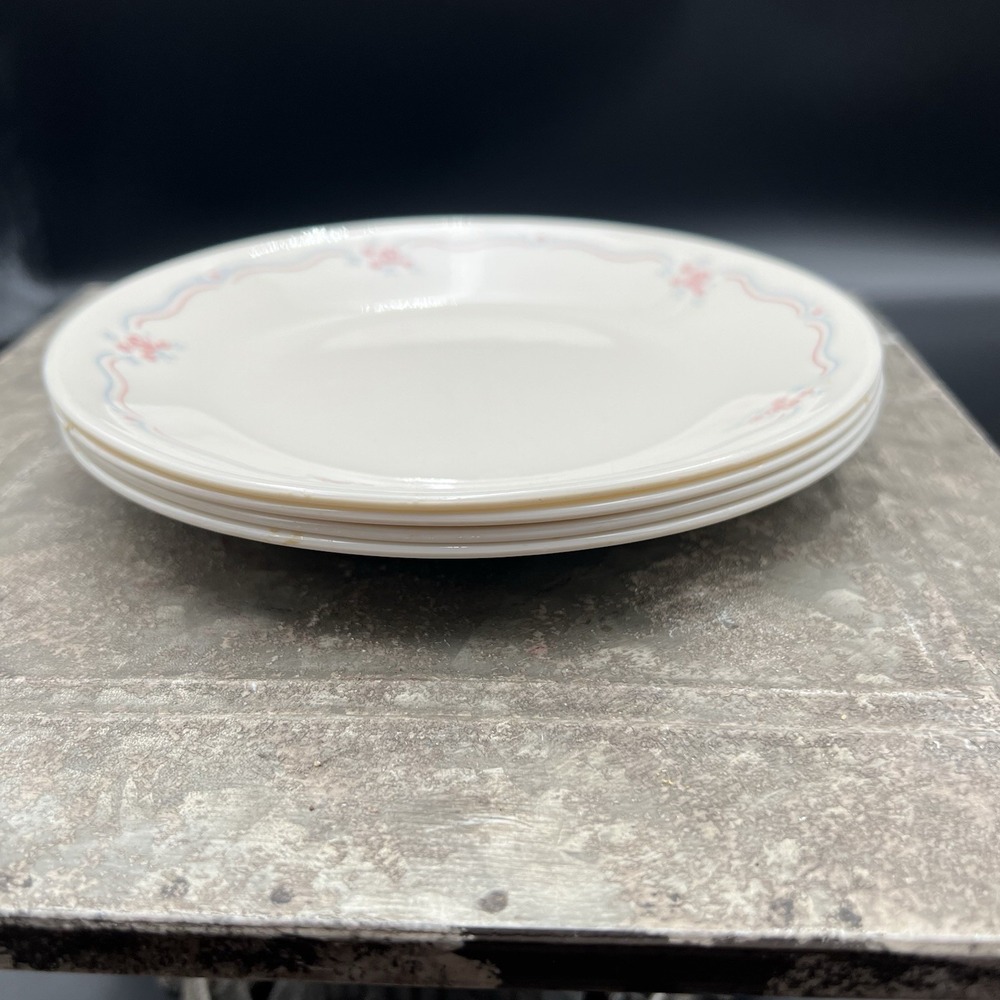 Vintage Corelle English Breakfast Bread Plates 6.75" Pink Rose Set of 4 EUC - Picture 9 of 9